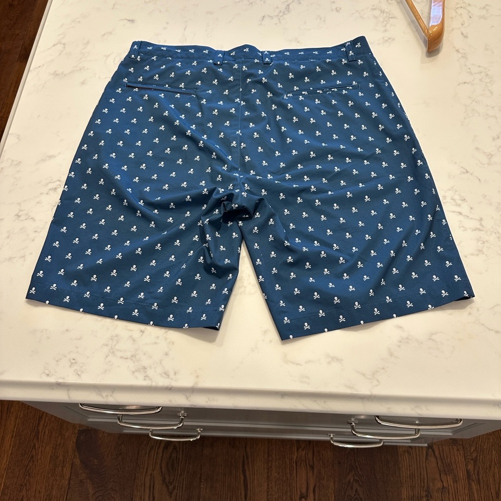 Peter Millar Navy Skull Patterned Shorts - Picture 3 of 6